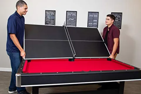 Hathaway Spartan 6-ft Pool Table with Table Tennis Top Black