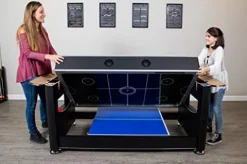 Hathaway Triple Threat 6-ft 3-in-1 Multi Game Table Black