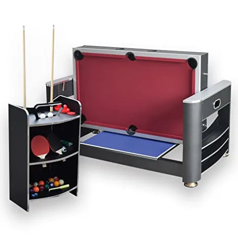 Hathaway Triple Threat 6-ft 3-in-1 Multi Game Table Black