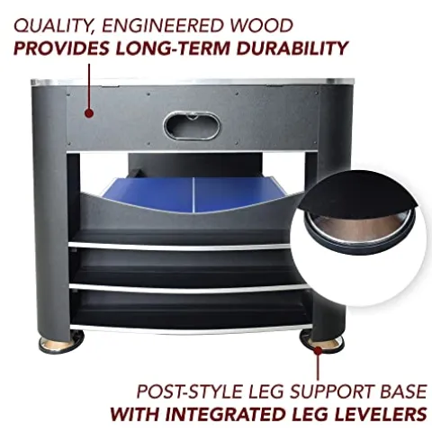 Hathaway Triple Threat 6-ft 3-in-1 Multi Game Table Black