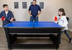 Hathaway Triple Threat 6-ft 3-in-1 Multi Game Table Black