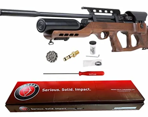 Hatsan AirMax .22 Cal Air Rifle Bundle with 250ct Pellets and 100 Paper Targets Black