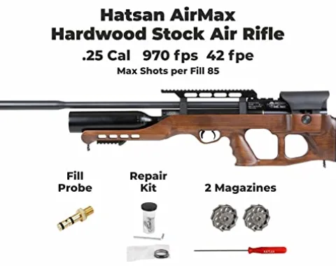 Hatsan AirMax .25 Cal Air Rifle Bundle with 150 Pellets and 100 Paper Targets