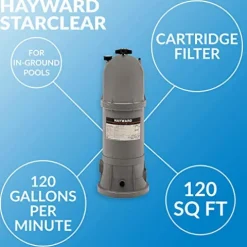 Hayward StarClear Plus Cartridge Pool Filter 120 Sq. Ft. Gray