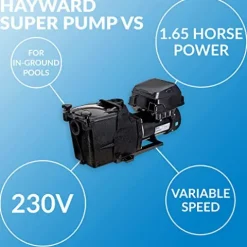 Hayward W3SP2603VSP Super Pump VS Variable-Speed Pool Pump Black