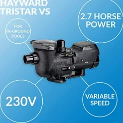 Hayward W3SP3206VSP TriStar VS Variable-Speed Pool Pump Black