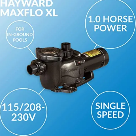 Hayward W3SP2307X10 MaxFlo XL Pool Pump, 1 HP Black