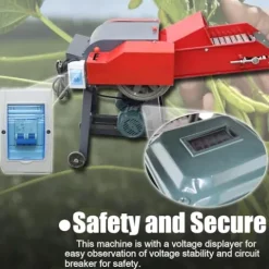 HayWHNKN Chaff Cutter Straw Corn Cutter Pulverizer Red