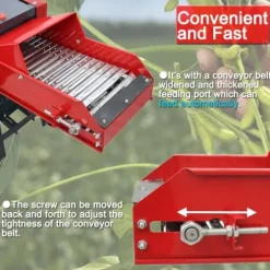 HayWHNKN Chaff Cutter Straw Corn Cutter Pulverizer Red