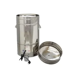 HayWHNKN Electric Salad Spinner 5.5 Gallon Stainless Steel Silver