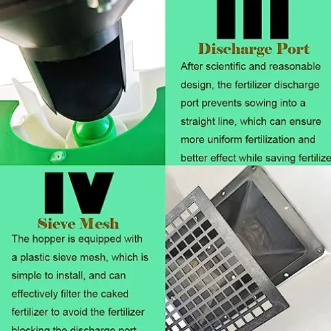 HayWHNKN 42.3gal Stainless Steel ATV Fertilizer Spreader 12V