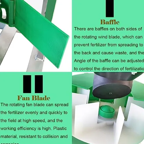 HayWHNKN 42.3gal Stainless Steel ATV Fertilizer Spreader 12V