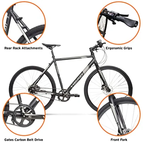 HEAD Head UR Fast 700c Belt Drive Urban Commuter Bike Black