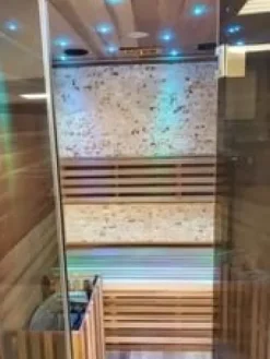 HEALTH AND MED.COM Canadian Red Cedar Wood Indoor Swedish Steam Sauna Wood