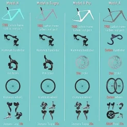 Hearts Bio Carbon Frame Road Bike Model H Special Edition HeartsRed