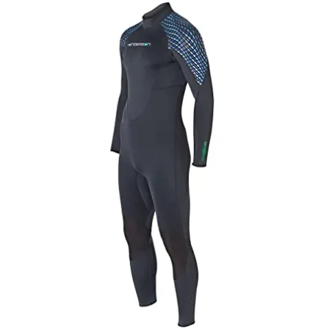 Henderson Mens 5mm Greenprene Full Wetsuit Black/Blue/Silver LT