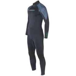 Henderson Mens 5mm Greenprene Back Zip Full Wetsuit Black/Blue/Silver XLT