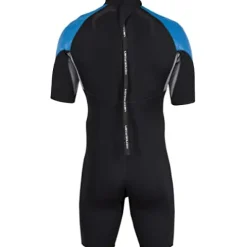 Henderson Mens Thermoprene Pro Back Zip Shorty Wetsuit Black/Blue