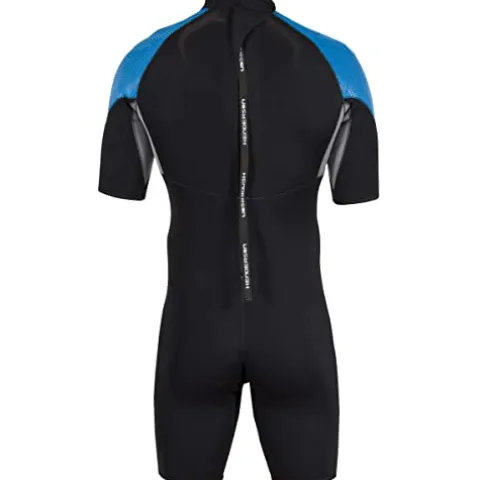 Henderson Mens Thermoprene Pro Back Zip Shorty Wetsuit Black/Blue