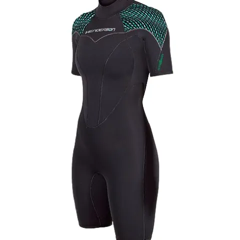 Henderson 3mm Womens Greenprene Shorty Wetsuit Black