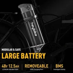 Heybike Mars Electric Bike Foldable 20″ x 4.0 Fat Tire Electric Bicycle Mars-Black