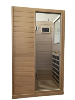 HFYee Infrared Sauna Box Hemlock Single Person Natural