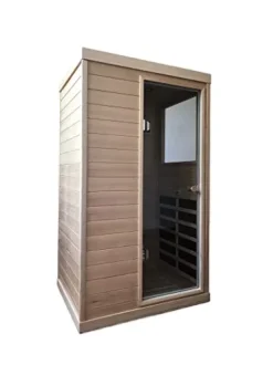 HFYee Infrared Sauna Box Hemlock Single Person Natural