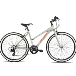 HH HILAND Hiland Hybrid Bike Shimano Drivetrain 7 Speeds 700C Wheels Silver