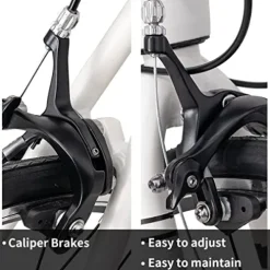 HH HILAND Hiland Road Bike 700c Racing Bike City Commuter Bicycle with 14 Speeds Drivetrain 50cm White