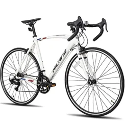 HH HILAND Hiland Road Bike 700c Racing Bike City Commuter Bicycle with 14 Speeds Drivetrain 50cm White