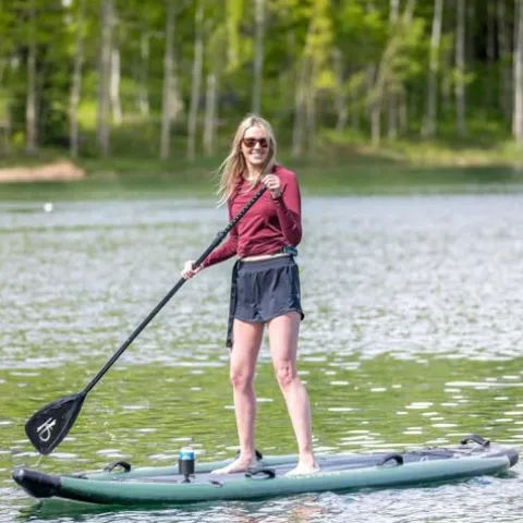 High Society Shadowcaster Premium Inflatable Paddle Board Package 11ft Sportsman Green