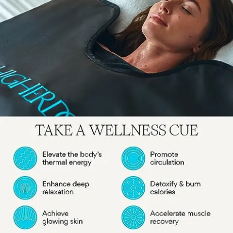 HigherDOSE Infrared Sauna Blanket – Relax & Detox Your Body – Portable Home Sauna Therapy