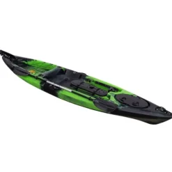 Hipicute 13FT Fishing Kayak Green Camo with Paddle & Comfortable Seat, 400LBS Capacity