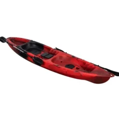 Hipicute 13FT Sit-on-Top Fishing Kayak for 2 Adults with Paddle & Comfortable Seat, Reddish Black