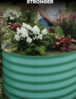 Hipicute 2Pcs 10x4x1.5ft Galvanized Raised Garden Bed Green