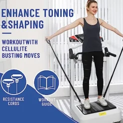 HNLIY Vibrating Plate Workout Machine Black