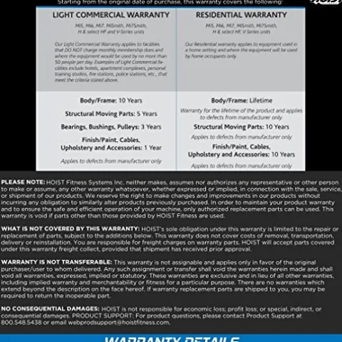 HOIST Fitness Weight Bench Platinum