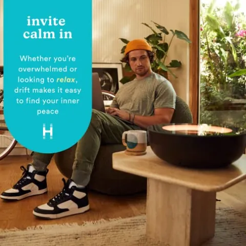 Homedics Drift Sandscape Perpetual Motion Zen Garden Bluetooth 21 Inch Cream