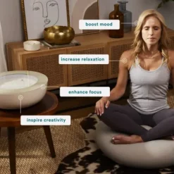 Homedics Drift Sandscape Perpetual Motion Zen Garden Bluetooth 21 Inch Cream