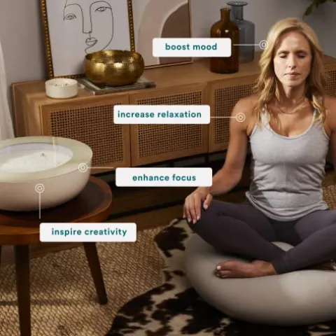 Homedics Drift Sandscape Perpetual Motion Zen Garden Bluetooth 21 Inch Cream