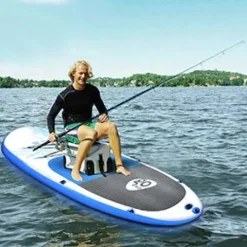 HOMGX 11’ Inflatable Stand Up Paddle Board Blue + White