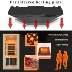 Homsido Far Infrared Mini Indoor Sauna Hemlock Wood Beige