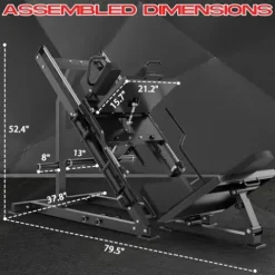 HOMSURE Leg Press Hack Squat Machine 2-in-1 Black