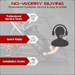 HOMSURE Leg Press Hack Squat Machine 2-in-1 Black