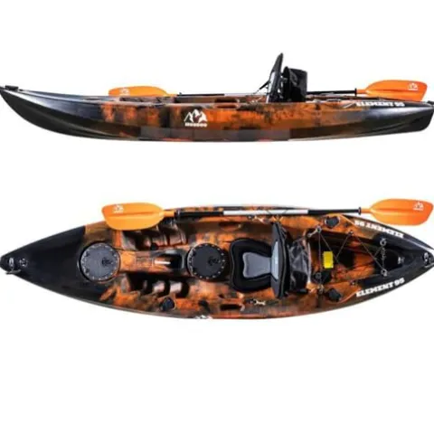 Hoodoo Element 95 Sit-On-Top Fishing and Recreation Kayak Molten Lava