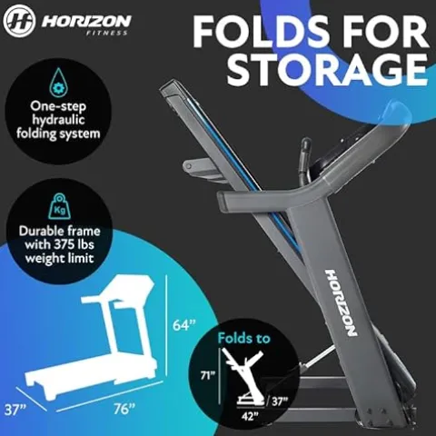 Horizon Fitness 7.8 Studio Series Smart Treadmill Black