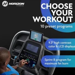 Horizon Fitness 7.8 Studio Series Smart Treadmill Black