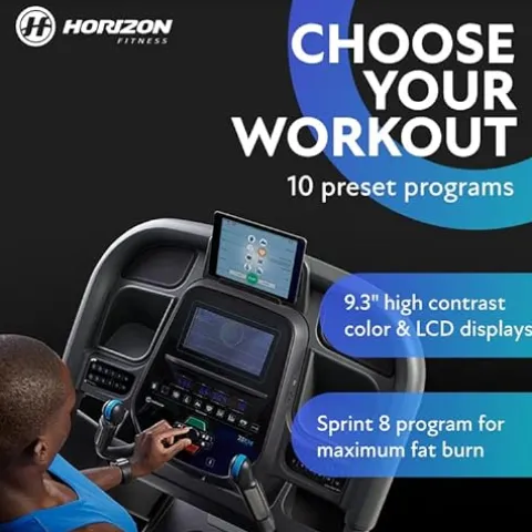 Horizon Fitness 7.8 Studio Series Smart Treadmill Black