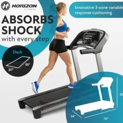 Horizon Fitness T101 Foldable Treadmill Black