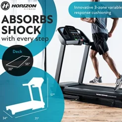 Horizon Fitness T101 Folding Treadmill Black